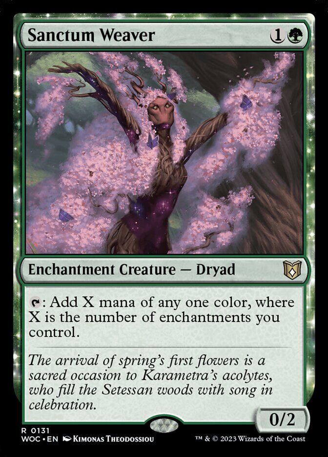 Commander: Wilds of Eldraine #131 Sanctum Weaver