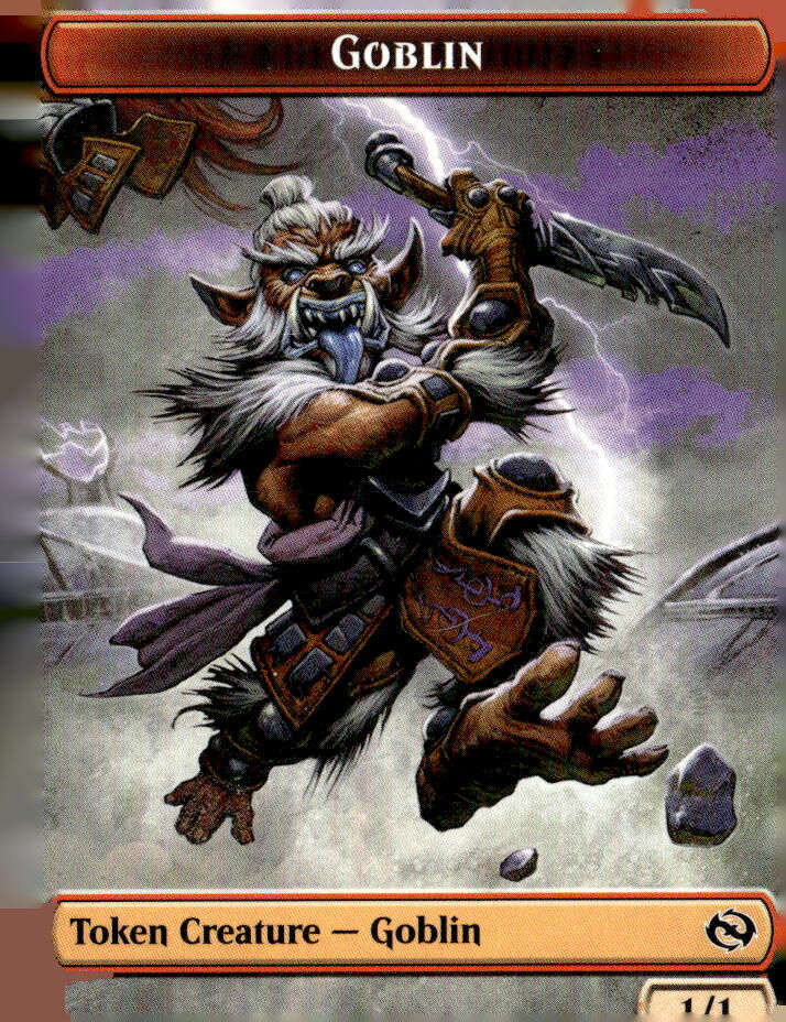 Tarkir: Dragonstorm #12 // 13 Goblin // Warrior Double-Sided Token