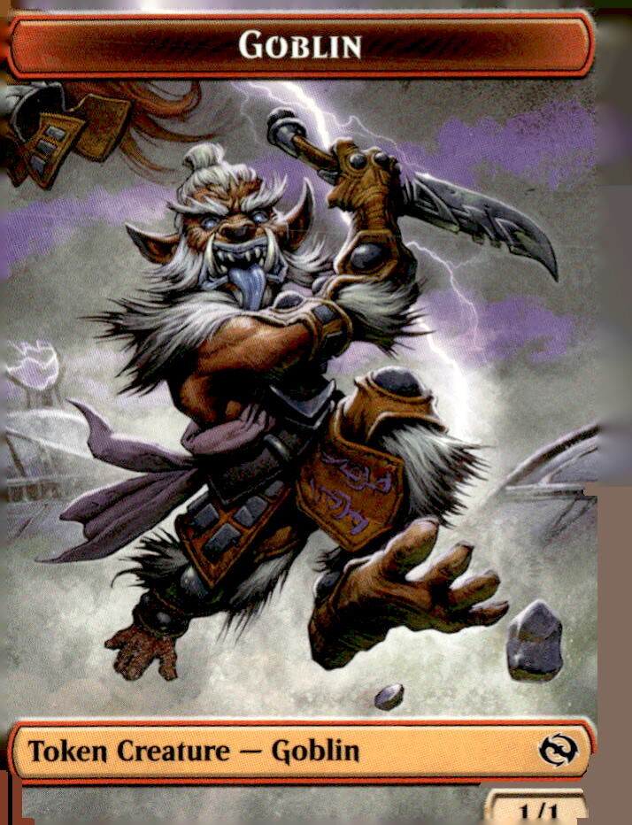 Tarkir: Dragonstorm #12 // 13 Goblin // Warrior Double-Sided Token