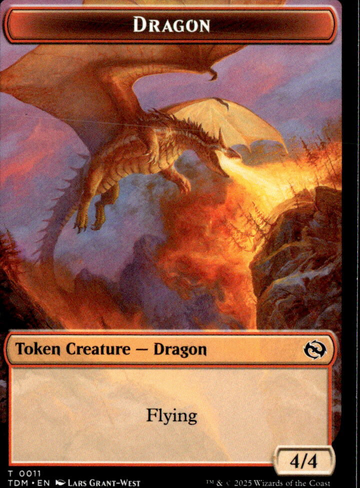 Tarkir: Dragonstorm #11 // 13 Dragon (0011) // Warrior Double-Sided Token
