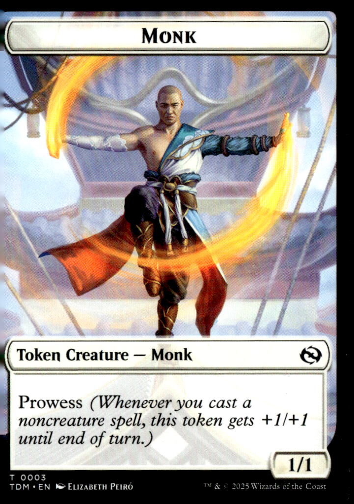Tarkir: Dragonstorm #3 // 16 Monk // Treasure Double-Sided Token