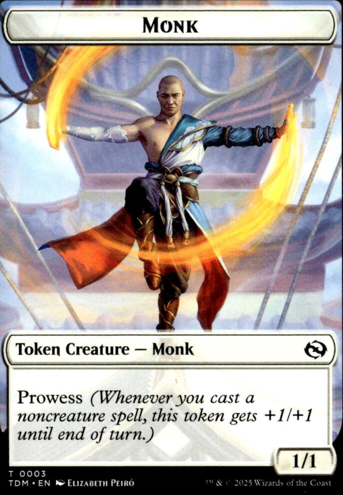 Tarkir: Dragonstorm #3 // 16 Monk // Treasure Double-Sided Token