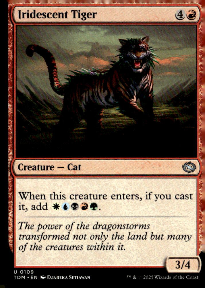 Tarkir: Dragonstorm #109 Iridescent Tiger