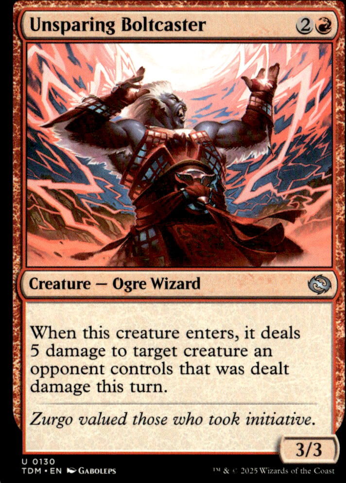 Tarkir: Dragonstorm #130 Unsparing Boltcaster