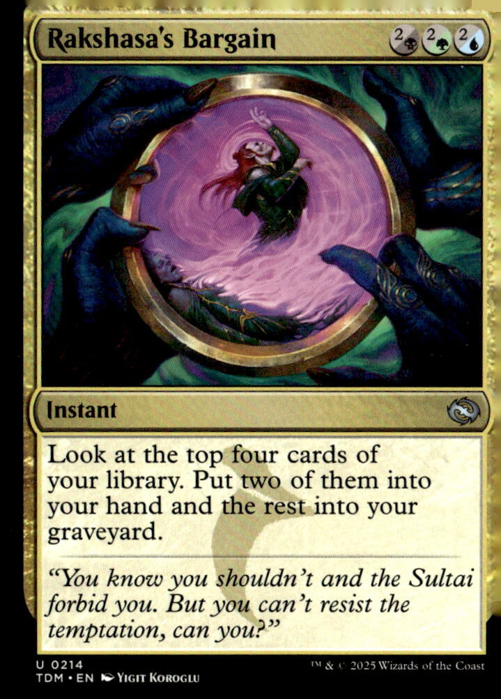 Tarkir: Dragonstorm #214 Rakshasa's Bargain