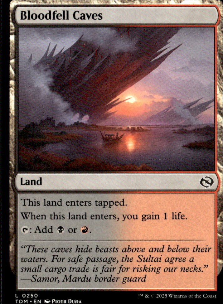 Tarkir: Dragonstorm #250 Bloodfell Caves