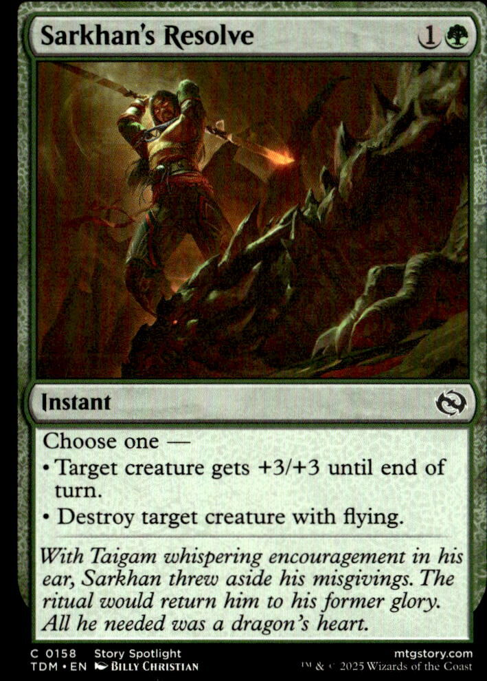 Tarkir: Dragonstorm #158 Sarkhan's Resolve
