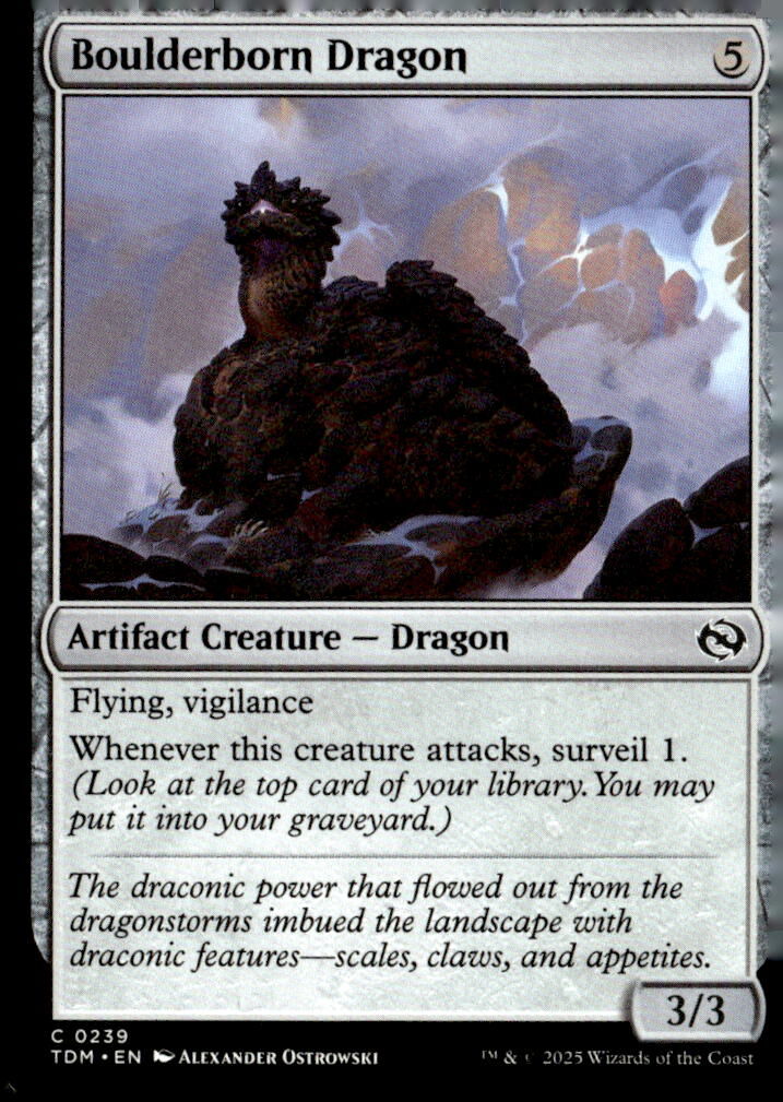 Tarkir: Dragonstorm #239 Boulderborn Dragon