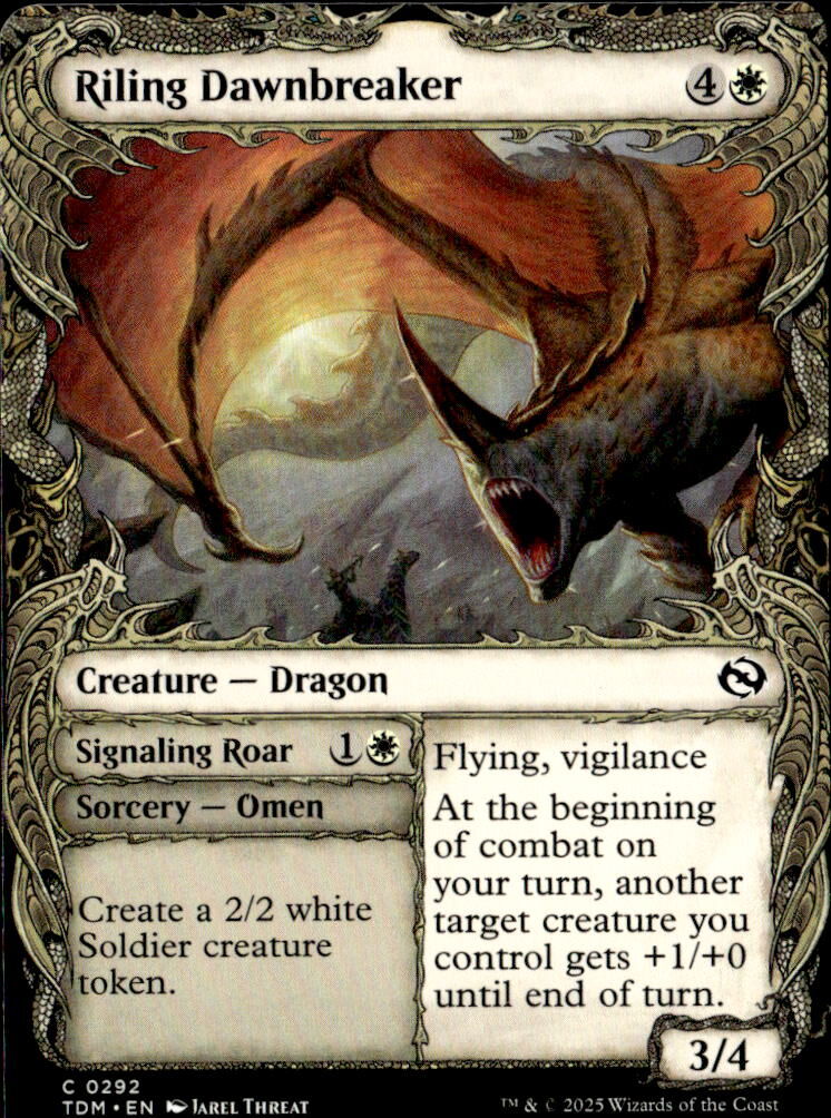 Tarkir: Dragonstorm #292 Riling Dawnbreaker (Showcase)