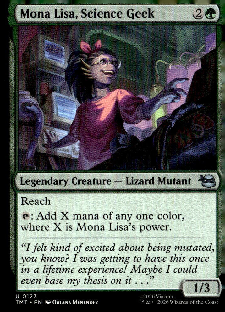 Teenage Mutant Ninja Turtles #123 Mona Lisa, Science Geek