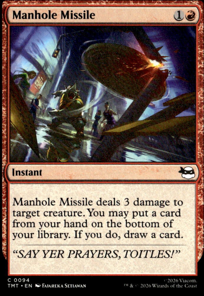 Teenage Mutant Ninja Turtles #94 Manhole Missile