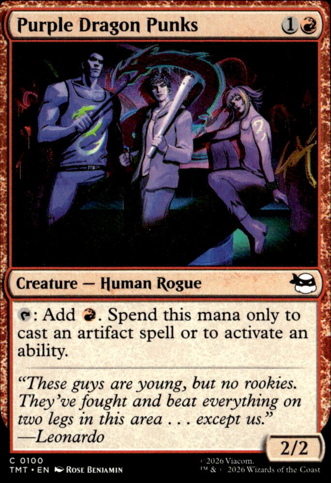 Teenage Mutant Ninja Turtles #100 Purple Dragon Punks