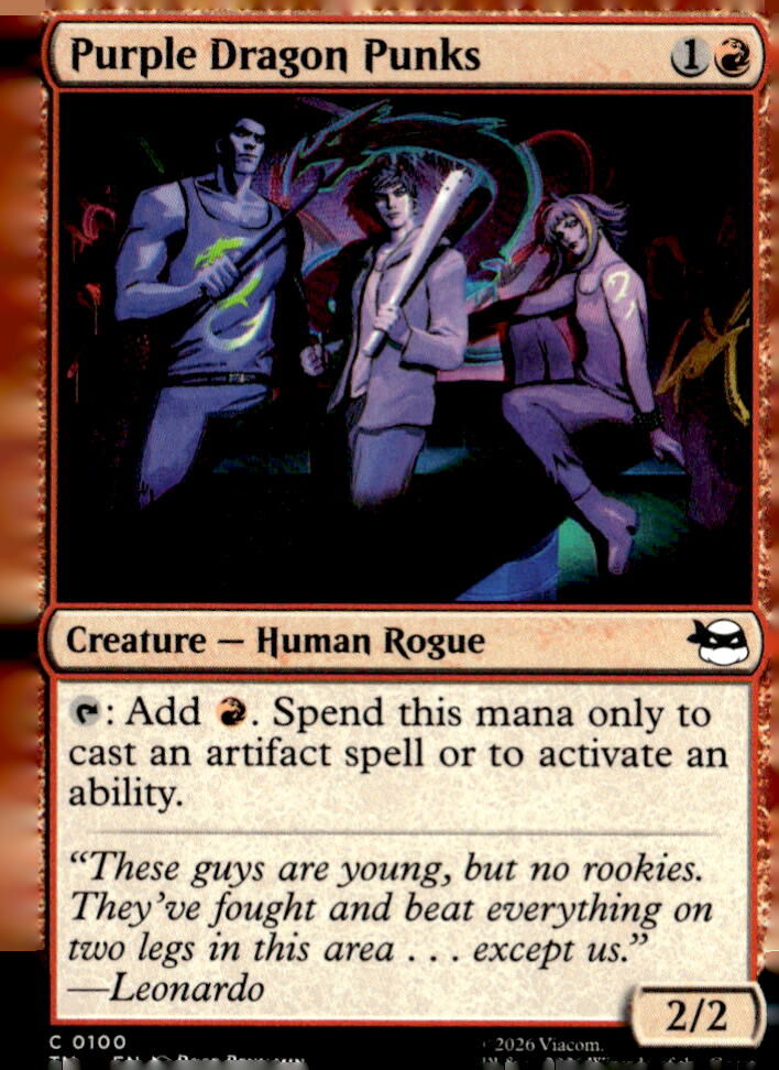 Teenage Mutant Ninja Turtles #100 Purple Dragon Punks