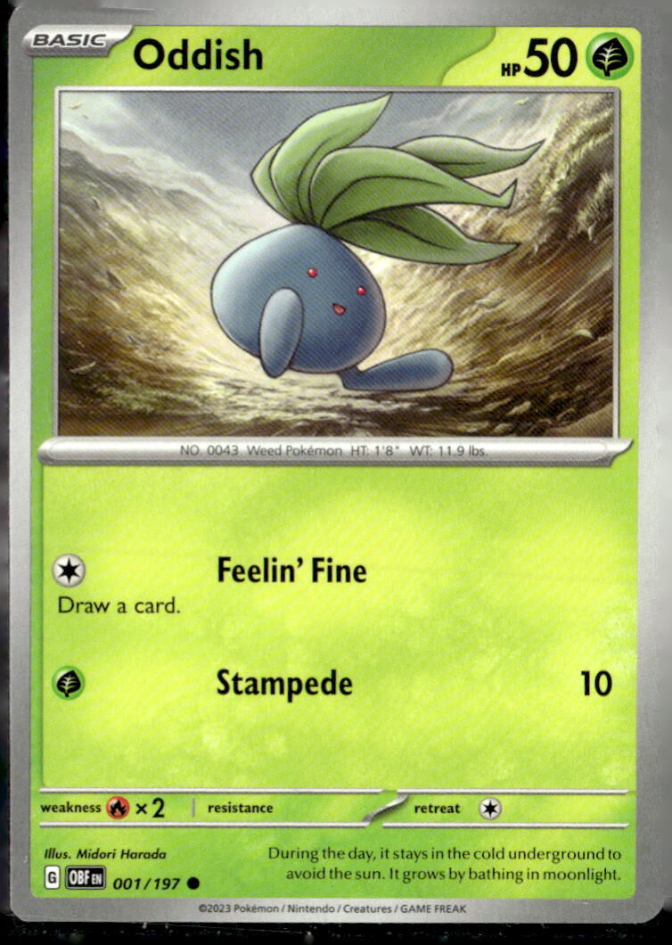 SV03: Obsidian Flames #001/197 Oddish