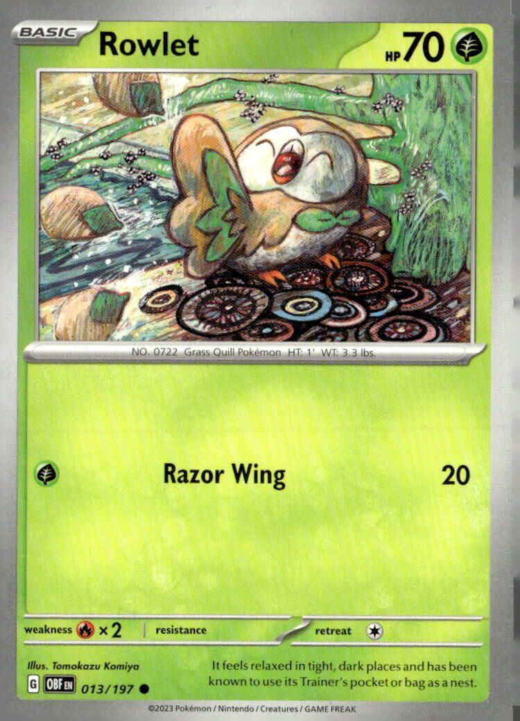 SV03: Obsidian Flames #013/197 Rowlet