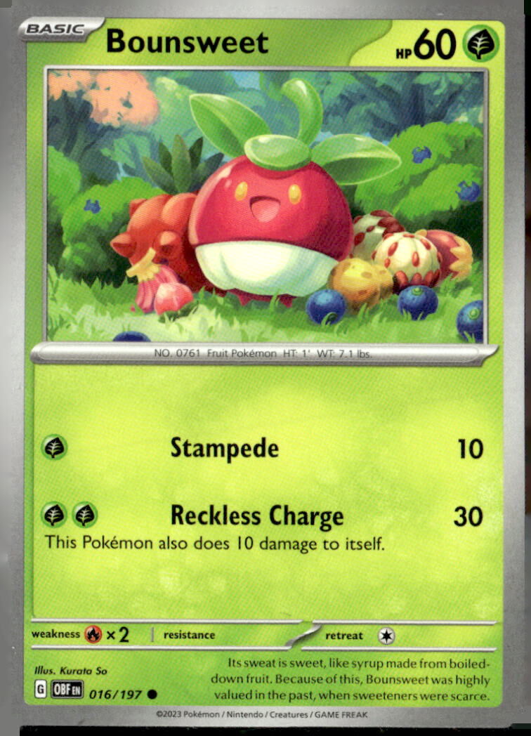 SV03: Obsidian Flames #016/197 Bounsweet