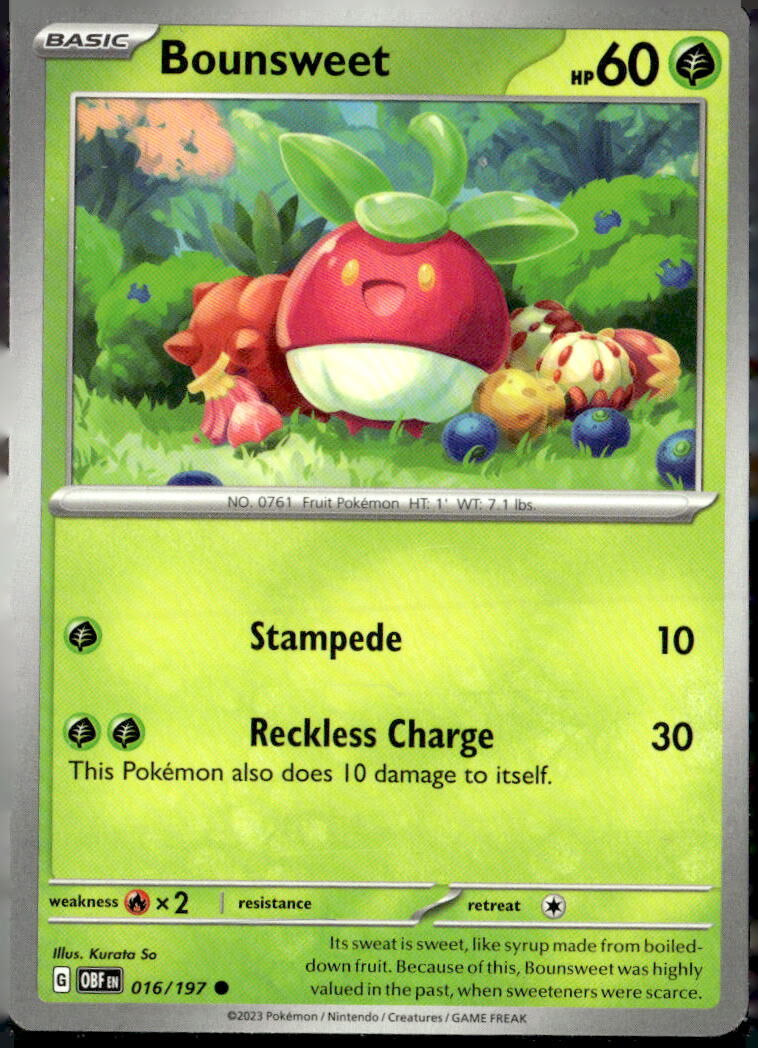 SV03: Obsidian Flames #016/197 Bounsweet