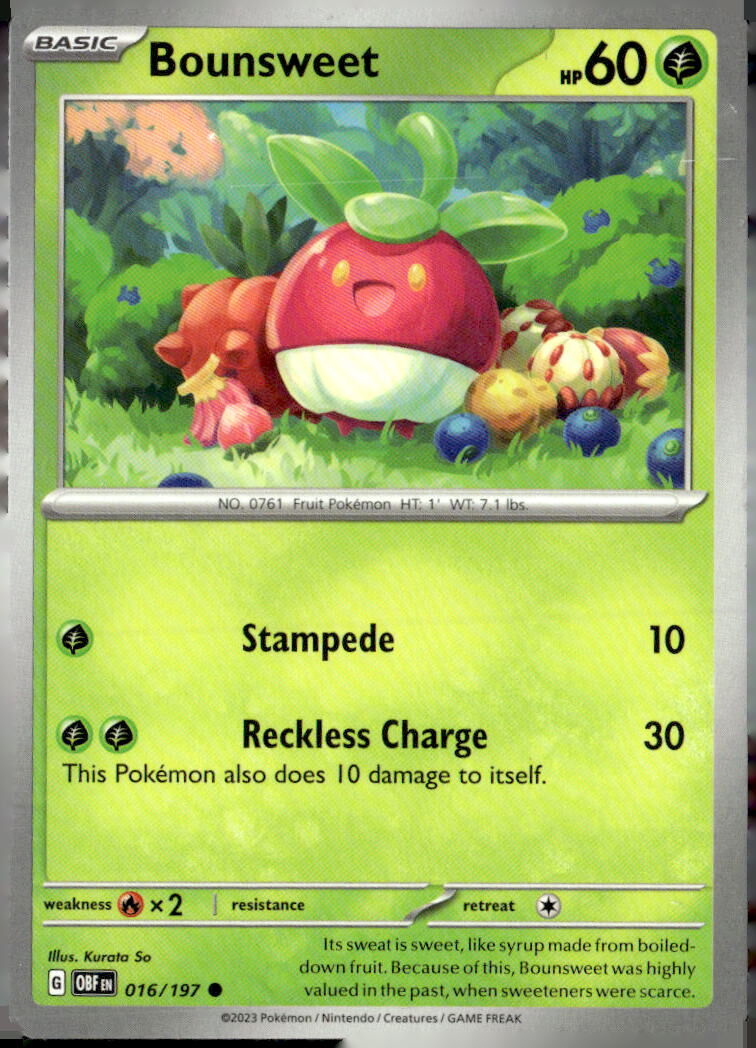 SV03: Obsidian Flames #016/197 Bounsweet