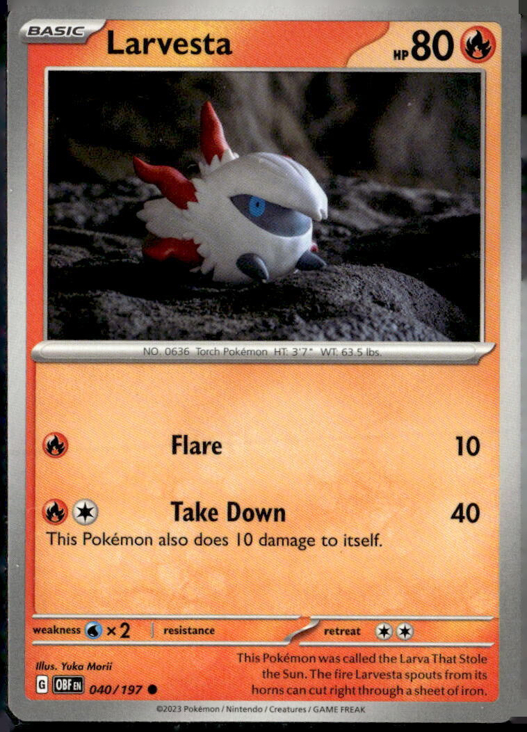 SV03: Obsidian Flames #040/197 Larvesta
