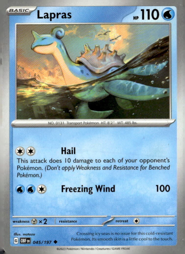 SV03: Obsidian Flames #045/197 Lapras
