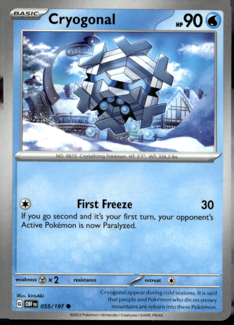 SV03: Obsidian Flames #055/197 Cryogonal