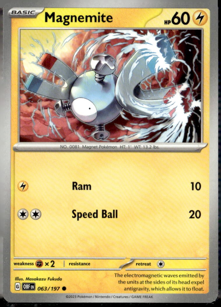 SV03: Obsidian Flames #063/197 Magnemite