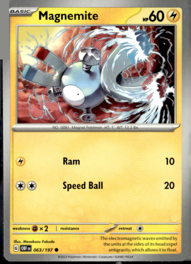 SV03: Obsidian Flames #063/197 Magnemite