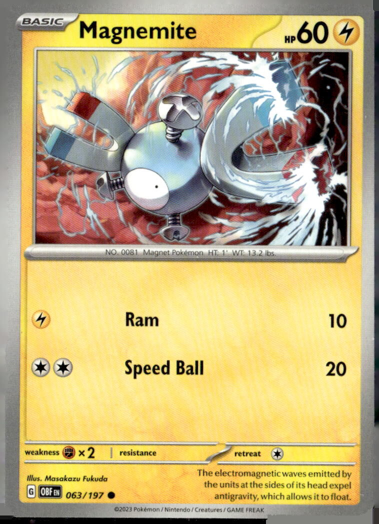 SV03: Obsidian Flames #063/197 Magnemite
