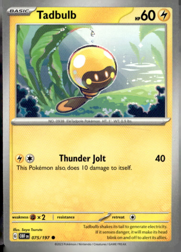 SV03: Obsidian Flames #075/197 Tadbulb 075/197