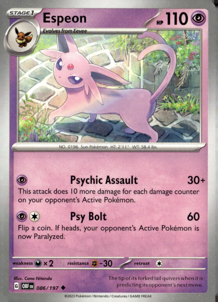 SV03: Obsidian Flames #086/197 Espeon