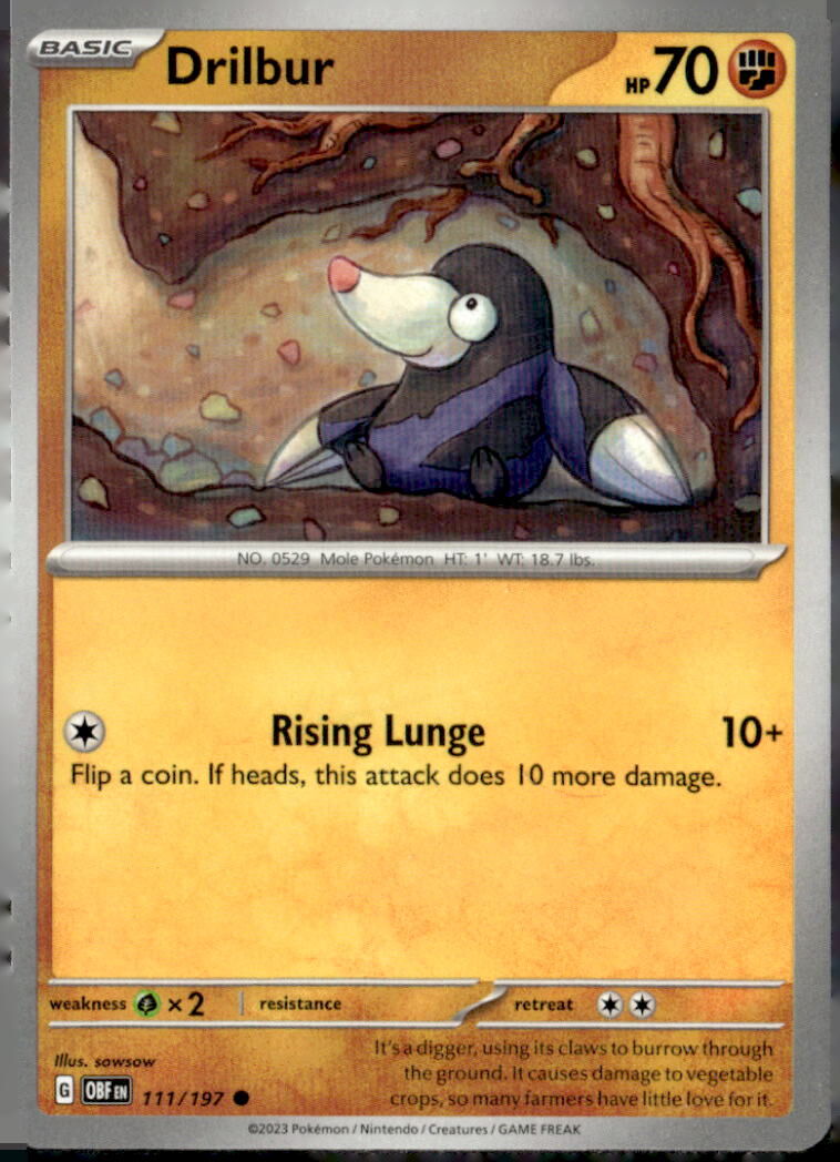 SV03: Obsidian Flames #111/197 Drilbur