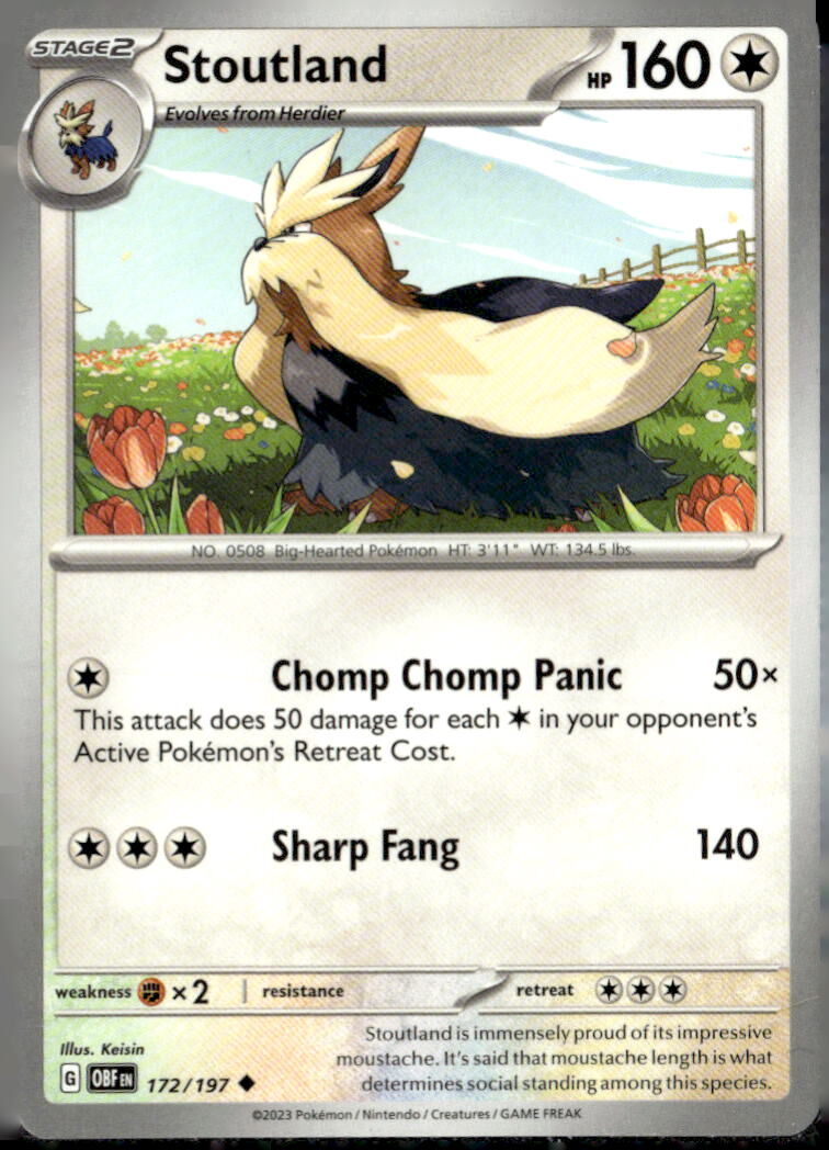 SV03: Obsidian Flames #172/197 Stoutland