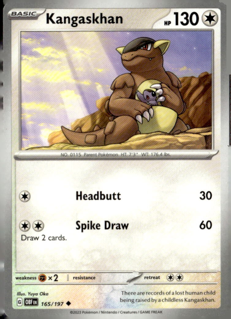 SV03: Obsidian Flames #165/197 Kangaskhan