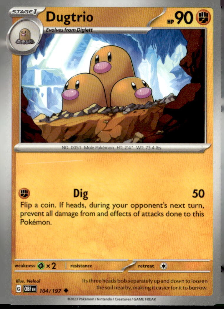 SV03: Obsidian Flames #104/197 Dugtrio