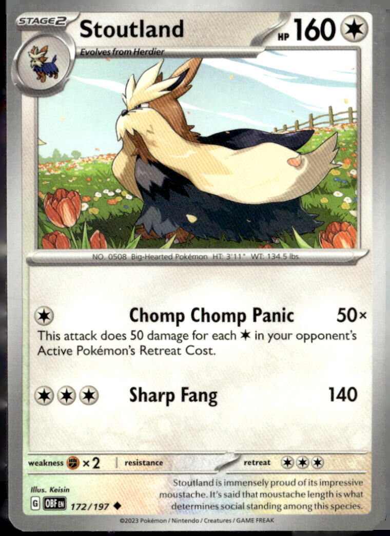 SV03: Obsidian Flames #172/197 Stoutland