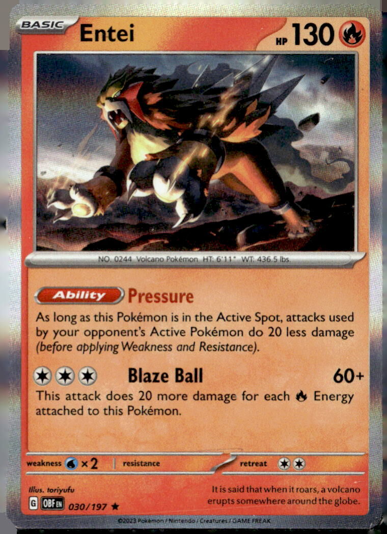 SV03: Obsidian Flames #030/197 Entei