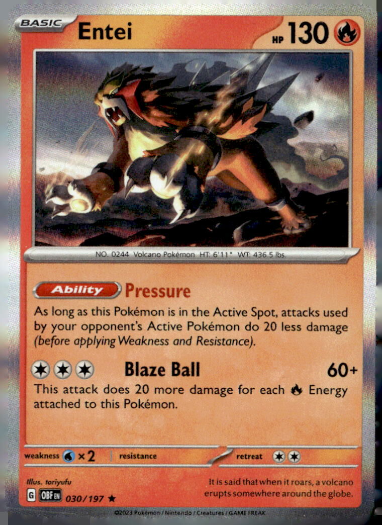 SV03: Obsidian Flames #030/197 Entei