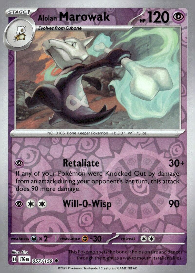 SV09: Journey Together #057/159 Alolan Marowak