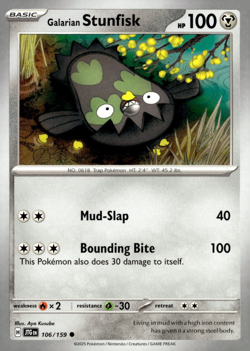 SV09: Journey Together #106/159 Galarian Stunfisk