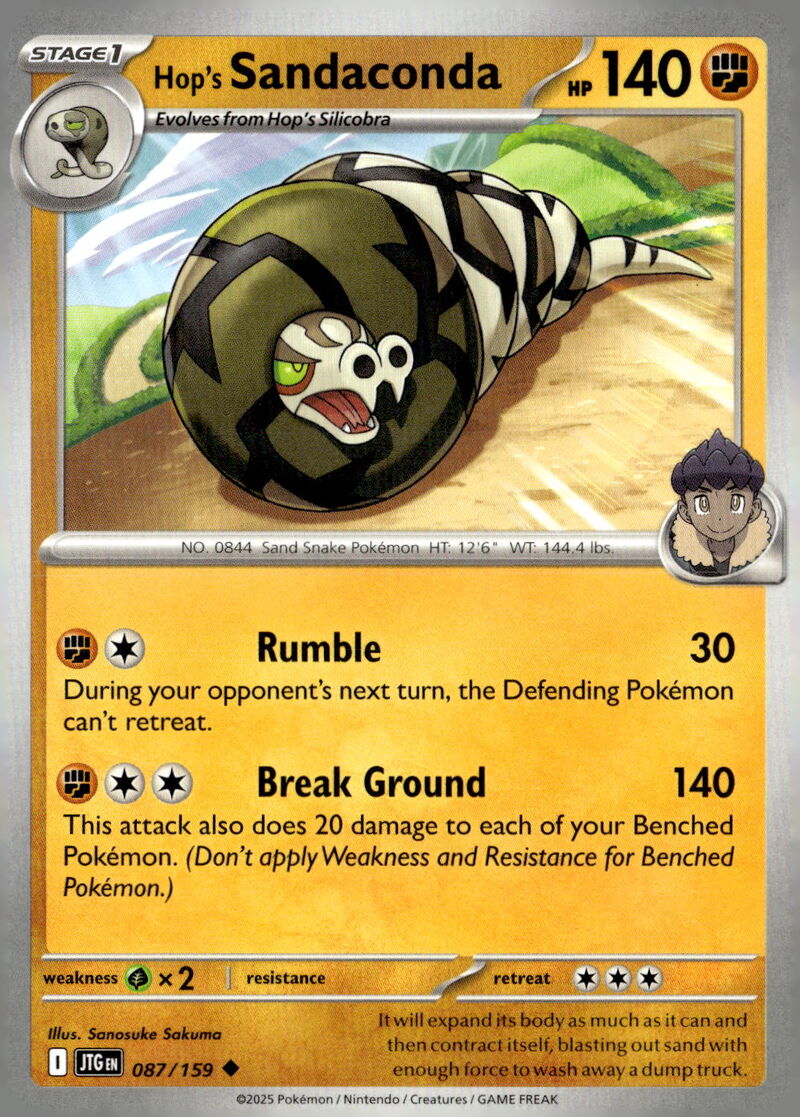 SV09: Journey Together #087/159 Hop's Sandaconda