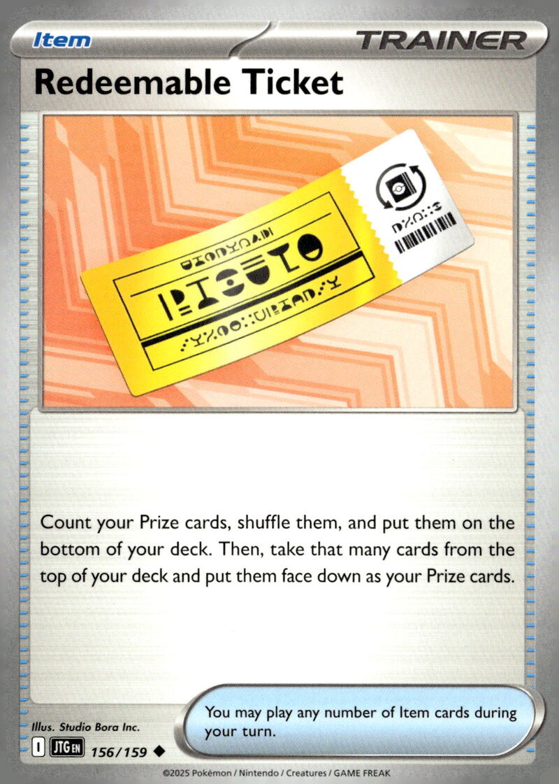 SV09: Journey Together #156/159 Redeemable Ticket