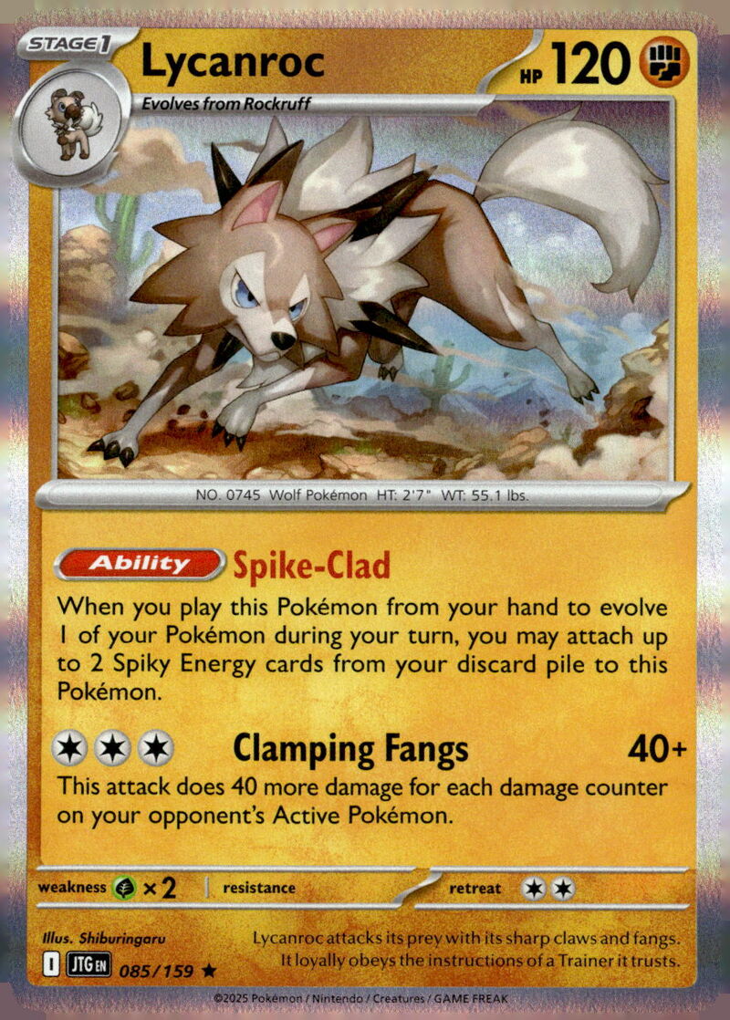 SV09: Journey Together #085/159 Lycanroc