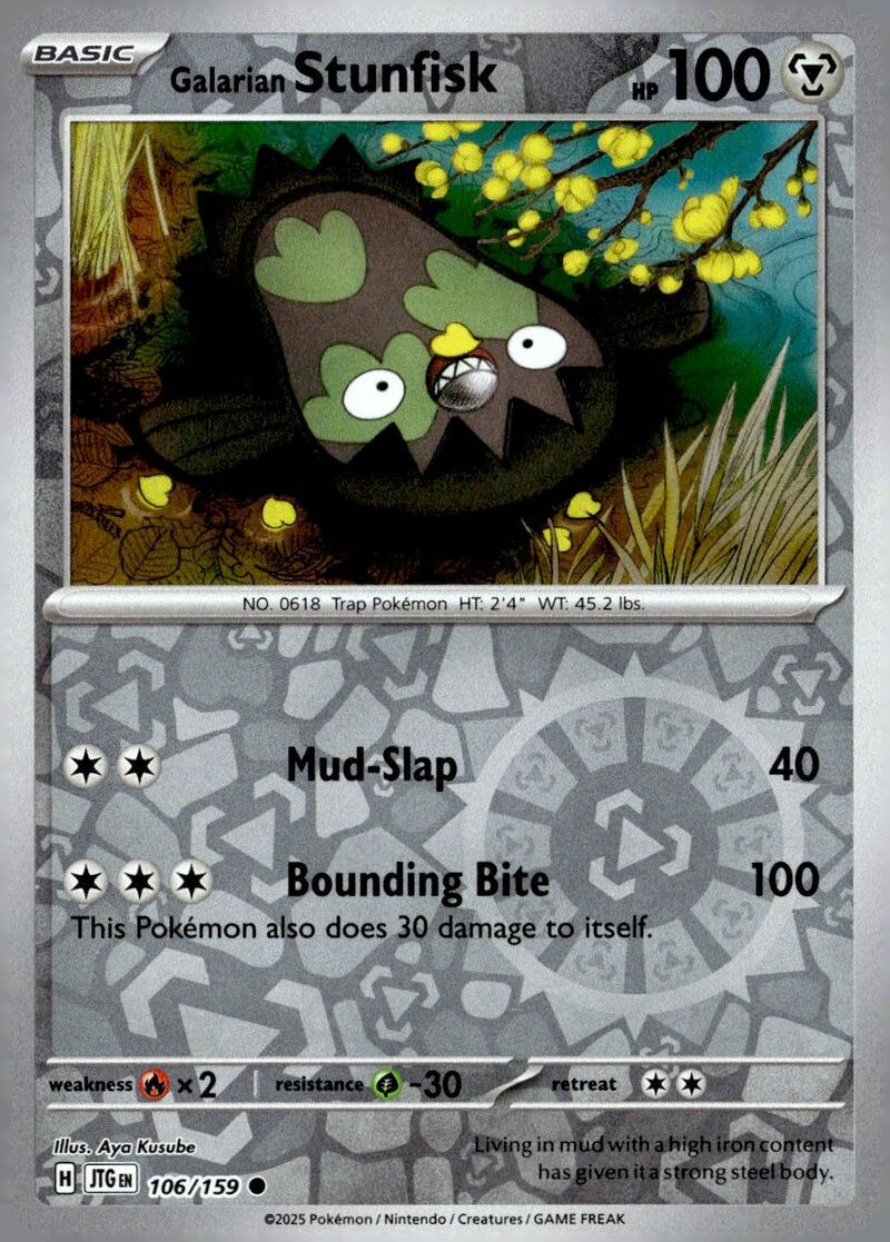 SV09: Journey Together #106/159 Galarian Stunfisk