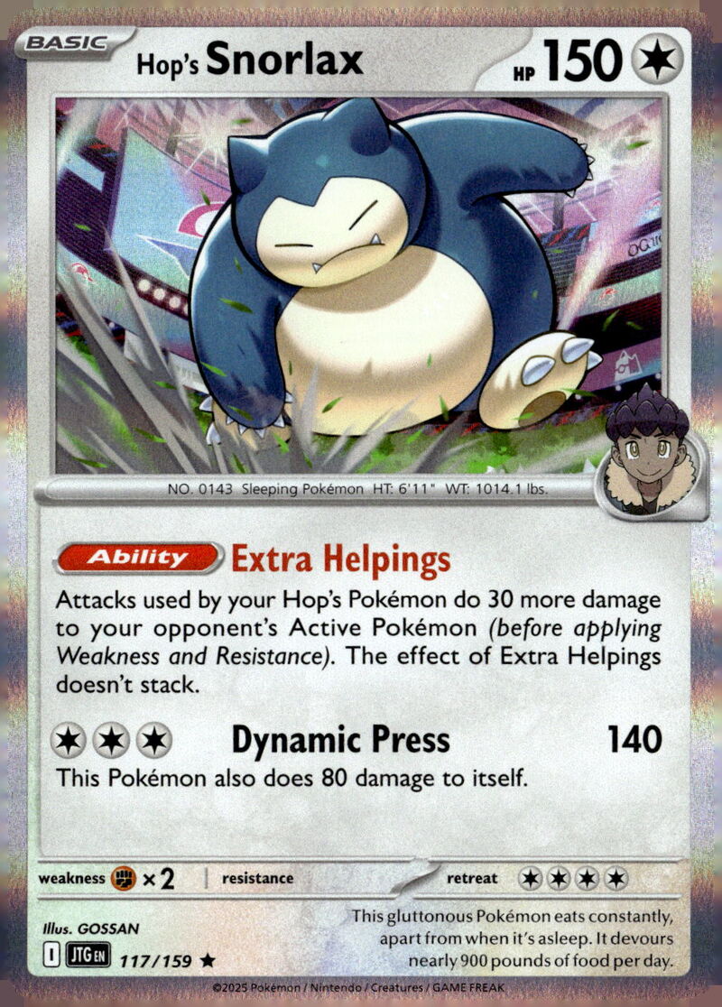 SV09: Journey Together #117/159 Hop's Snorlax
