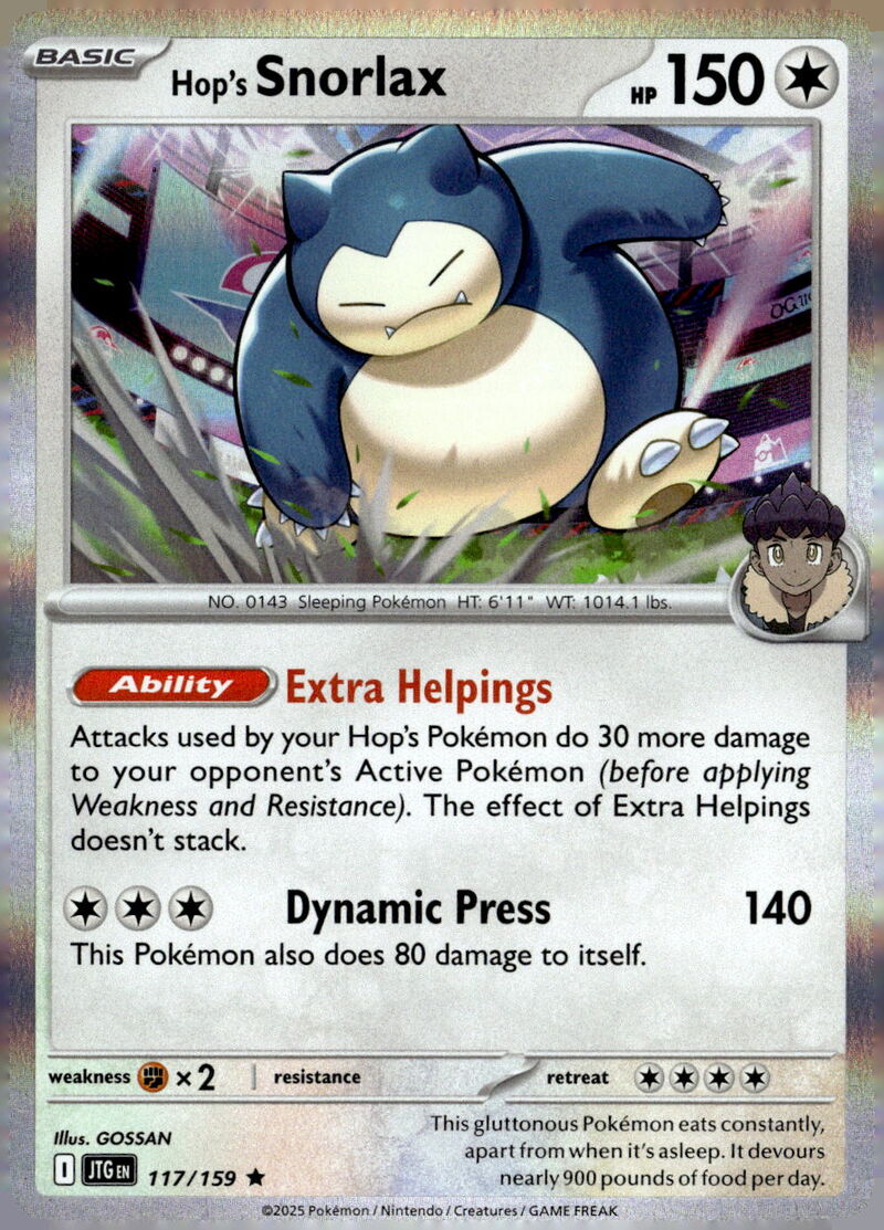 SV09: Journey Together #117/159 Hop's Snorlax