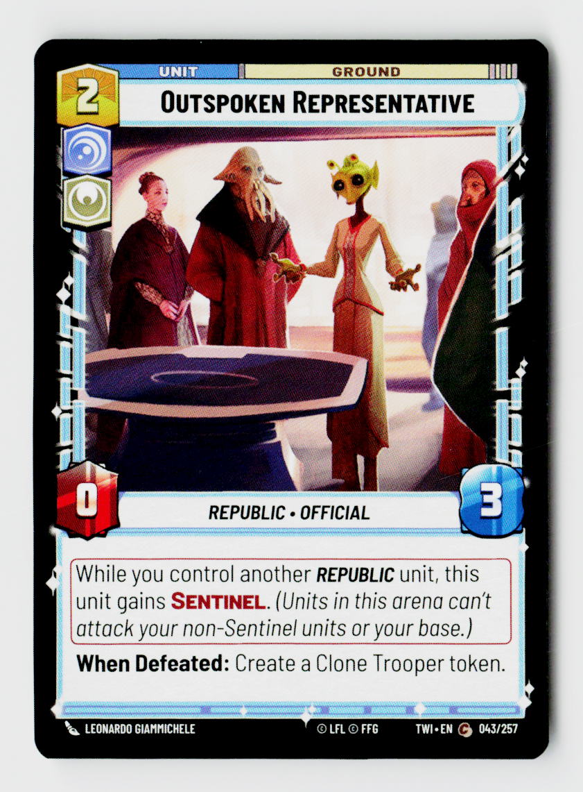 Outspoken Representative